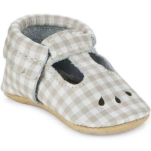 NIB Freshly Picked Leather Almond Gingham Mini Sole Mary Jane Moc Sz. 5 orig $65
